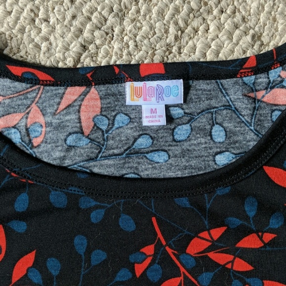 Black floral Lularoe Julia - Picture 3 of 4